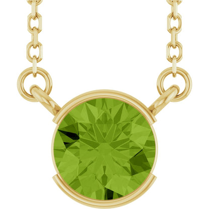 Open Bezel Gemstone Necklace