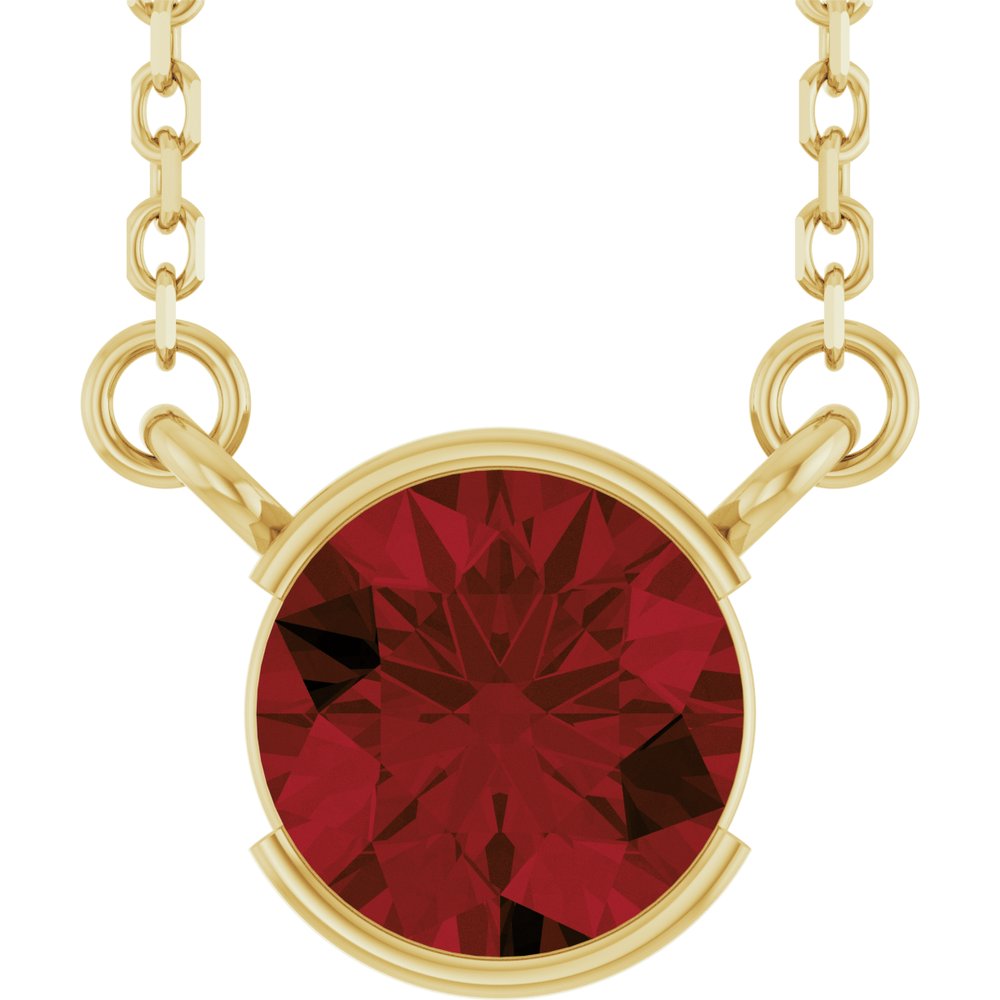 Open Bezel Gemstone Necklace