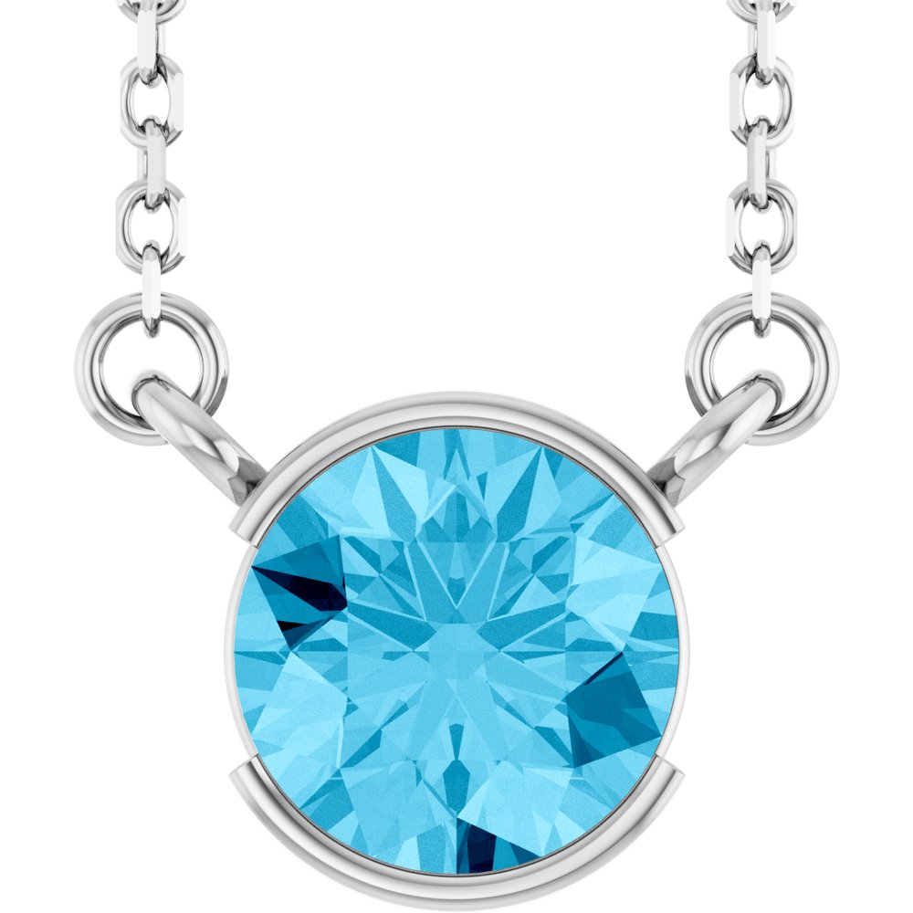 Open Bezel Gemstone Necklace