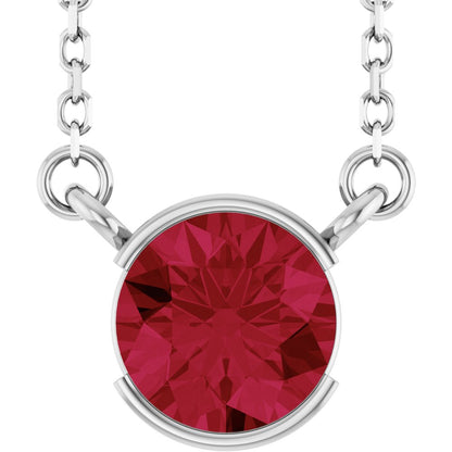 Open Bezel Gemstone Necklace