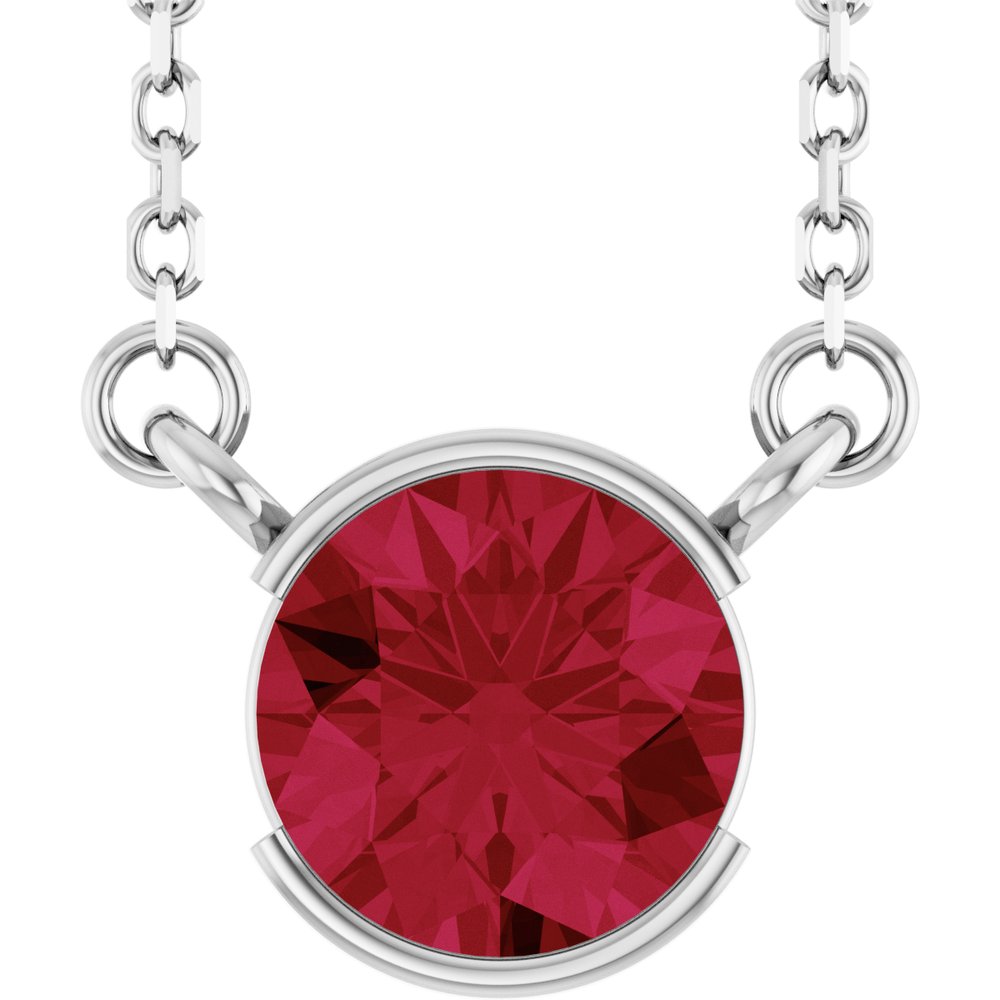 Open Bezel Gemstone Necklace