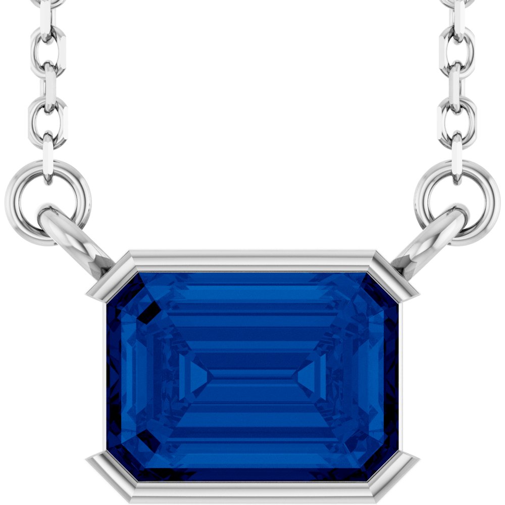 Open Bezel Gemstone Necklace