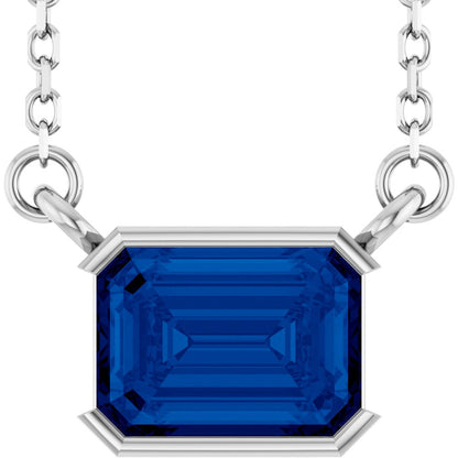 Open Bezel Gemstone Necklace