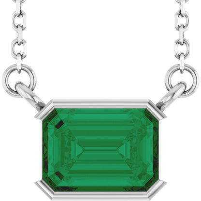 Open Bezel Gemstone Necklace