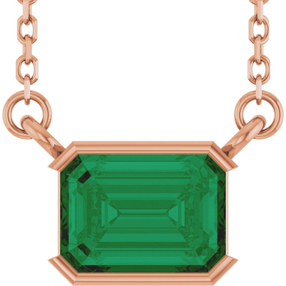 Open Bezel Gemstone Necklace