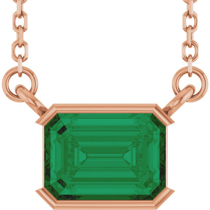 Open Bezel Gemstone Necklace
