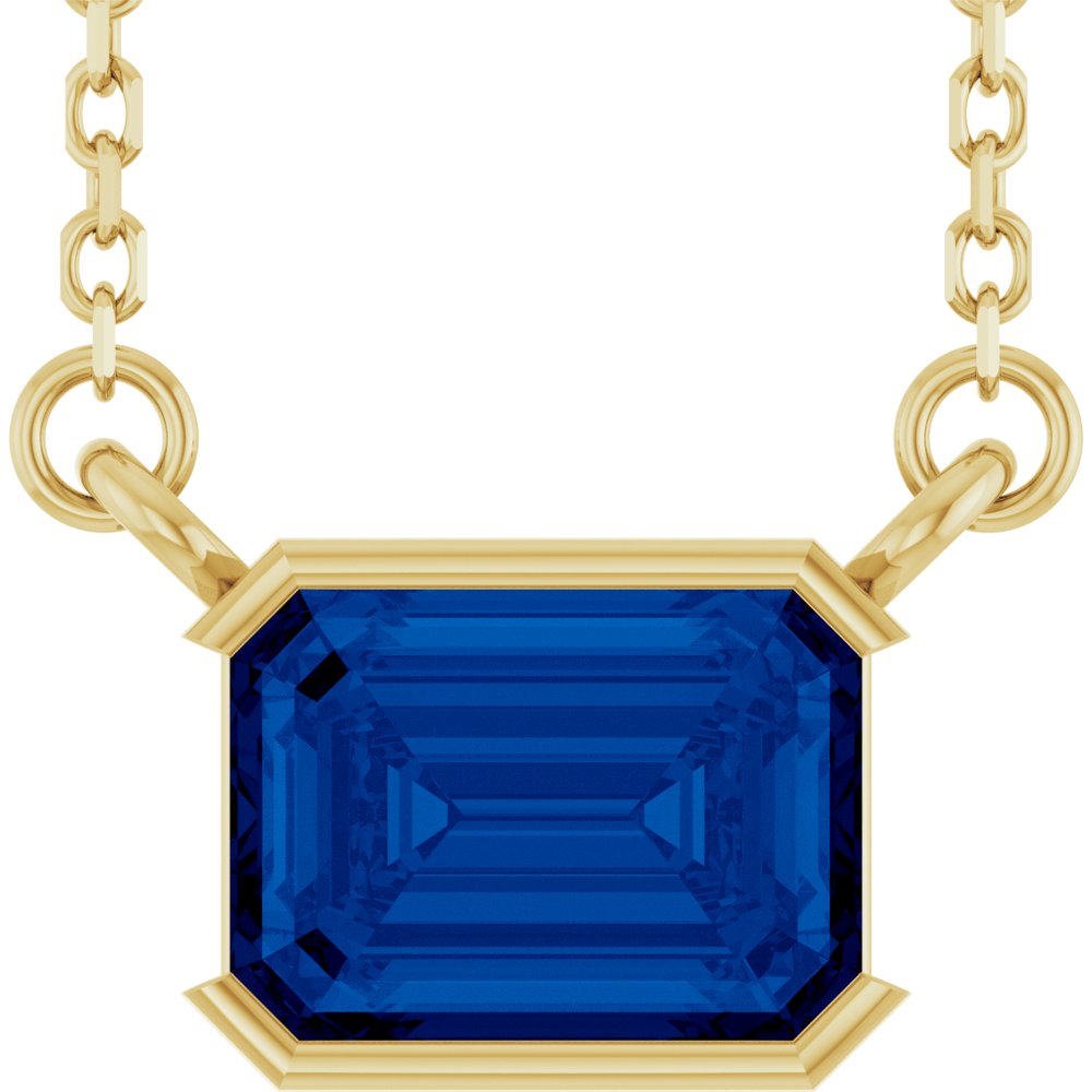 Open Bezel Gemstone Necklace