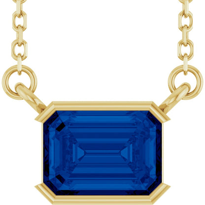 Open Bezel Gemstone Necklace