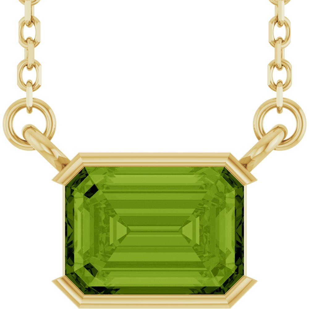 Open Bezel Gemstone Necklace