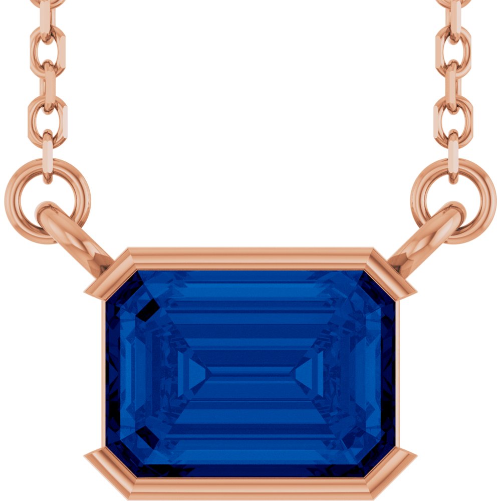Open Bezel Gemstone Necklace