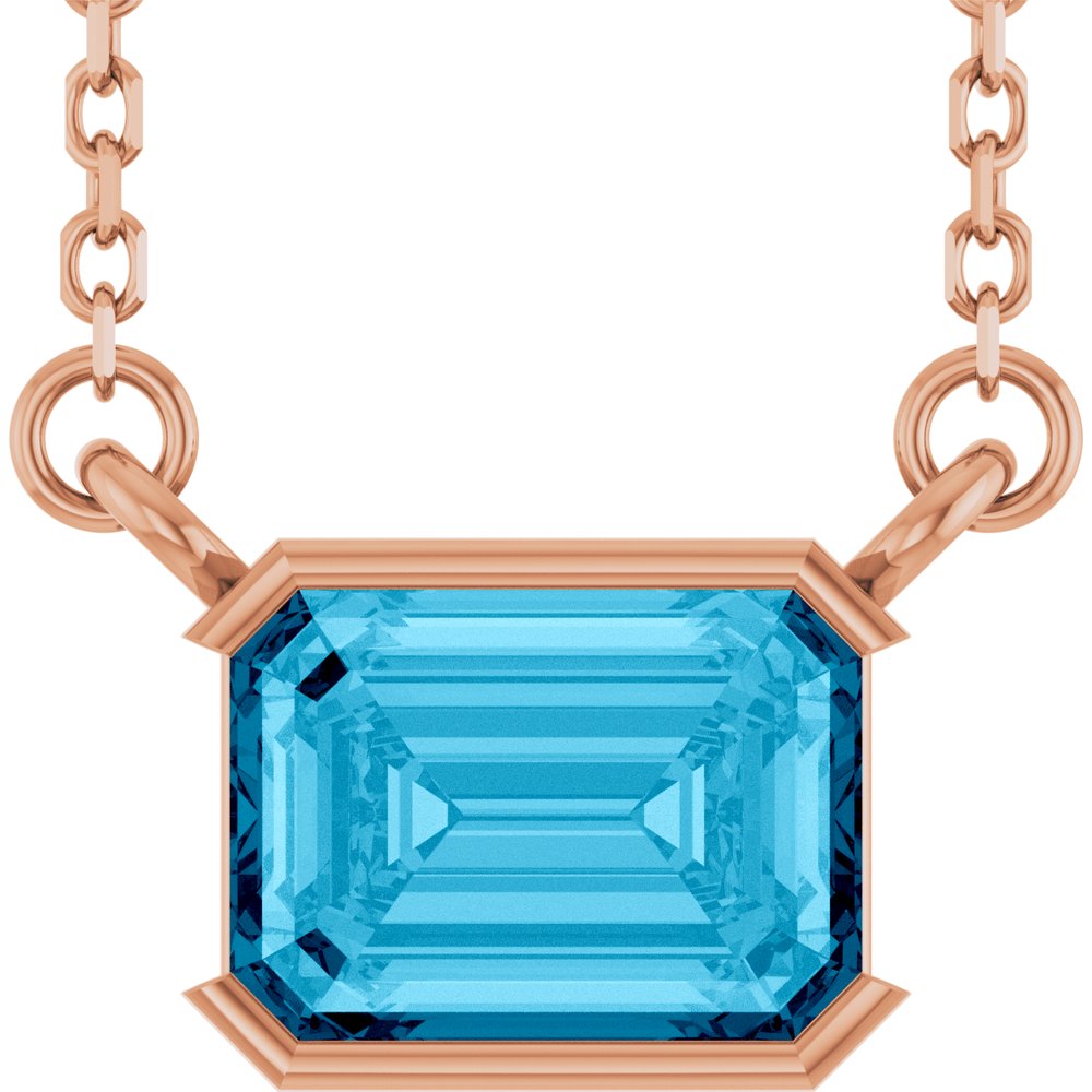 Open Bezel Gemstone Necklace