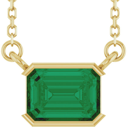 Open Bezel Gemstone Necklace