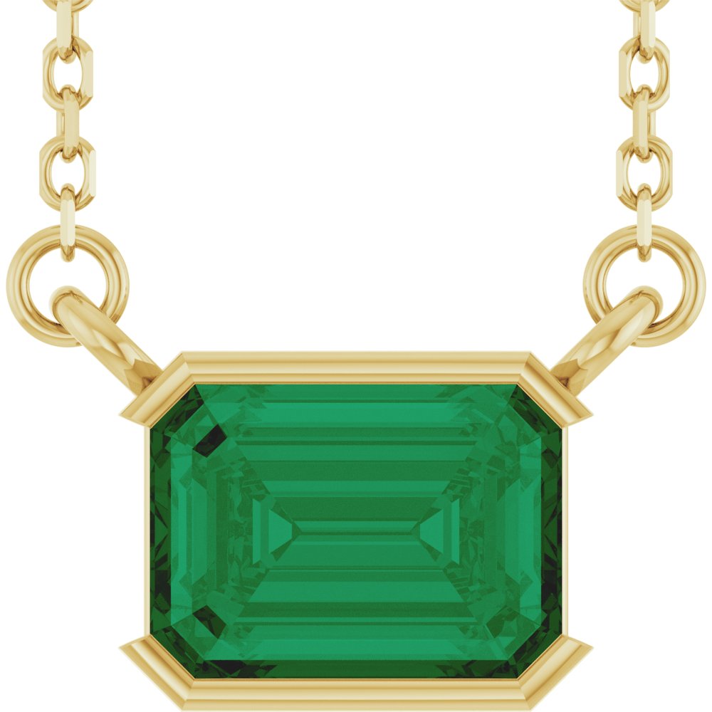 Open Bezel Gemstone Necklace