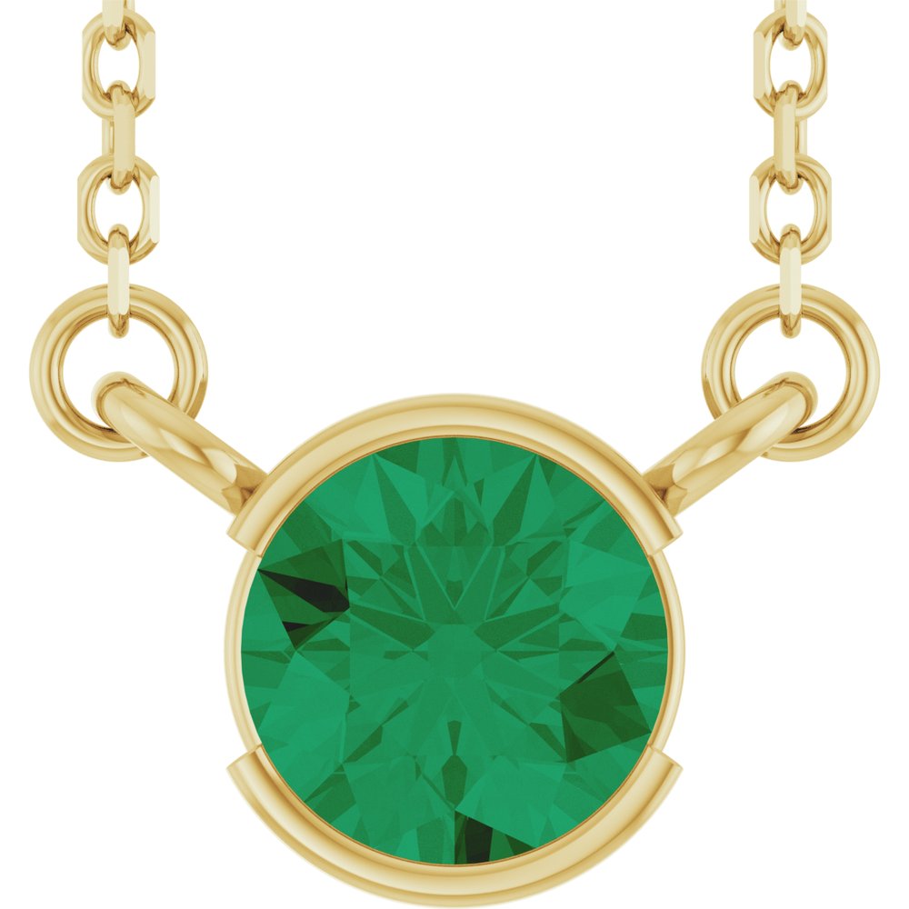 Open Bezel Gemstone Necklace