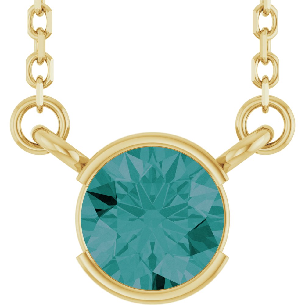 Open Bezel Gemstone Necklace