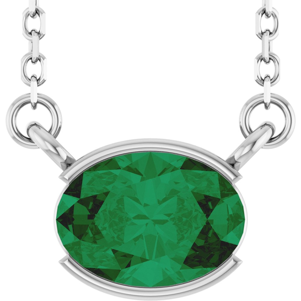 Open Bezel Gemstone Necklace