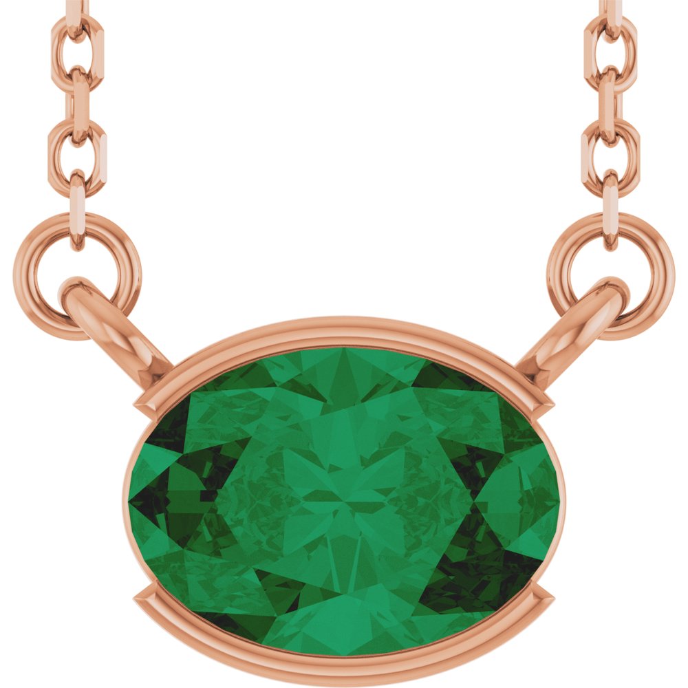 Open Bezel Gemstone Necklace