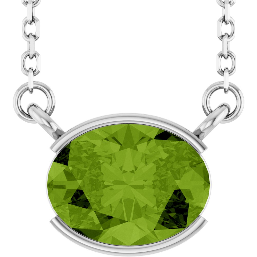 Open Bezel Gemstone Necklace