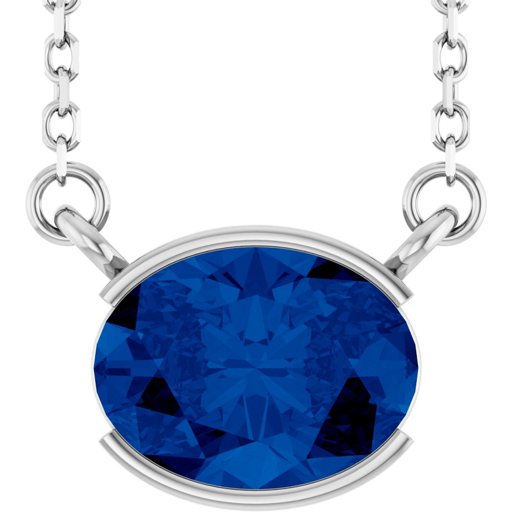 Open Bezel Gemstone Necklace
