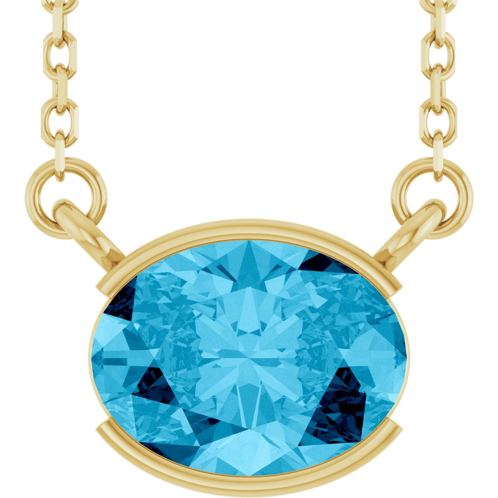Open Bezel Gemstone Necklace