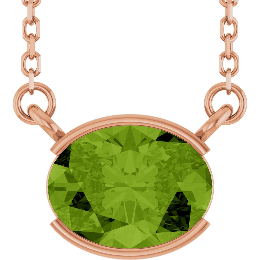 Open Bezel Gemstone Necklace