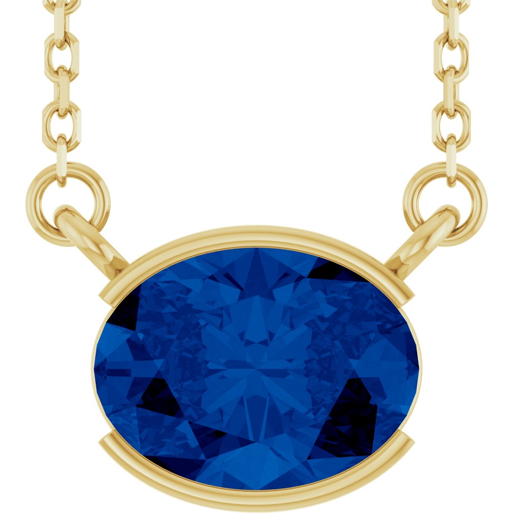 Open Bezel Gemstone Necklace