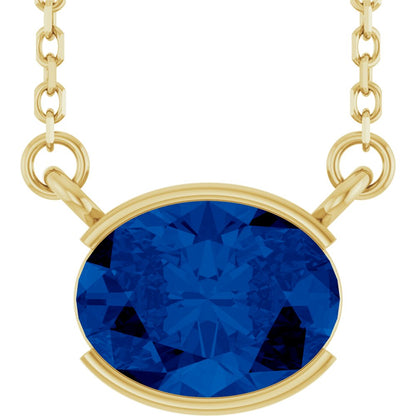 Open Bezel Gemstone Necklace