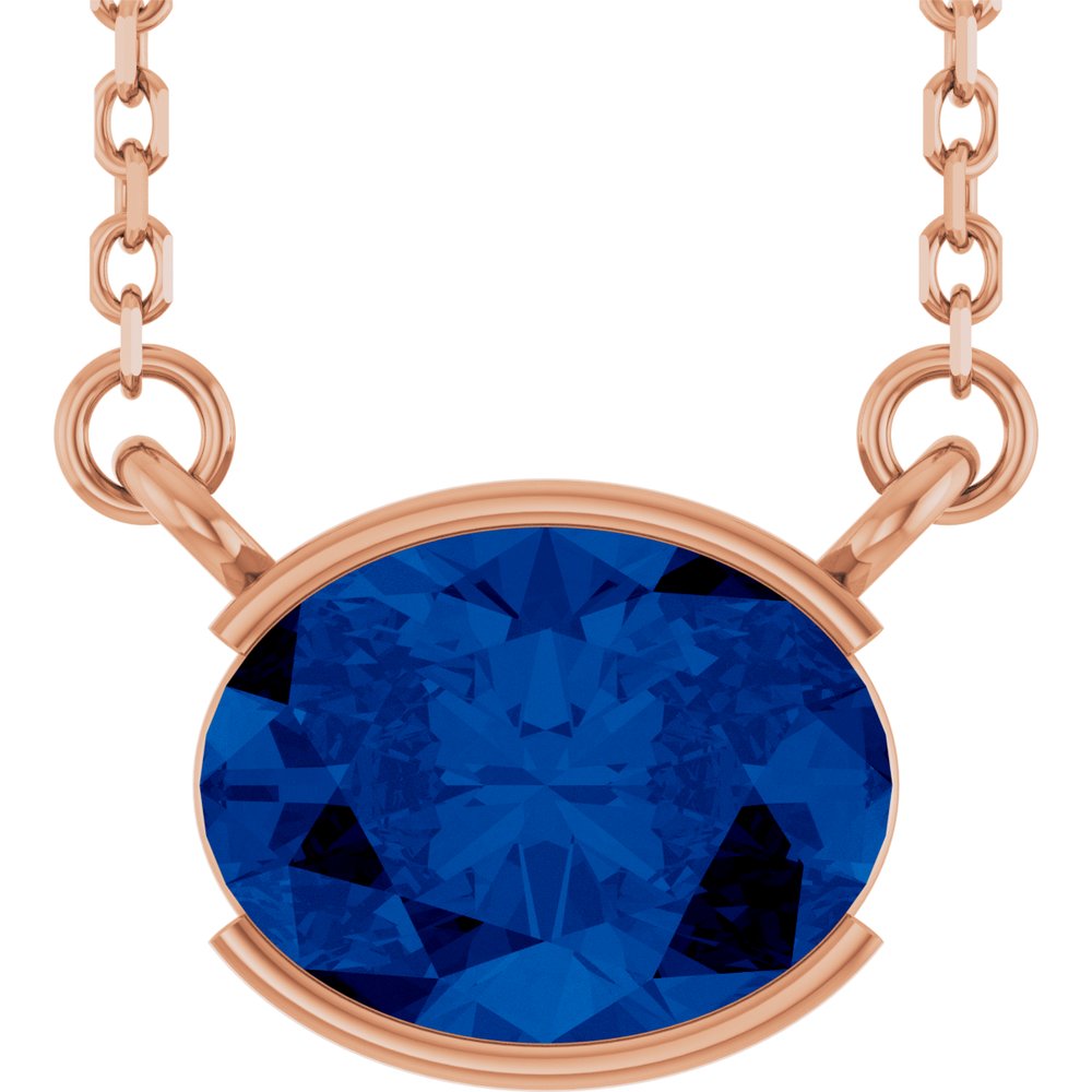 Open Bezel Gemstone Necklace