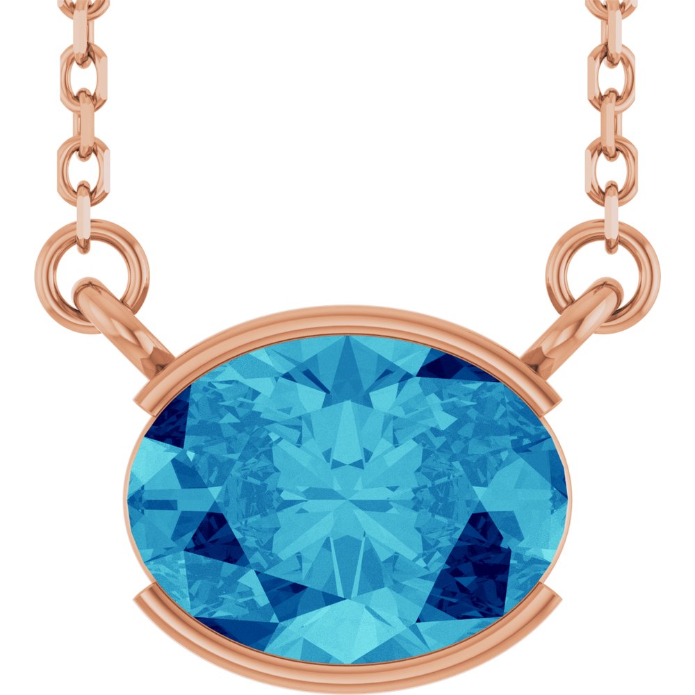 Open Bezel Gemstone Necklace