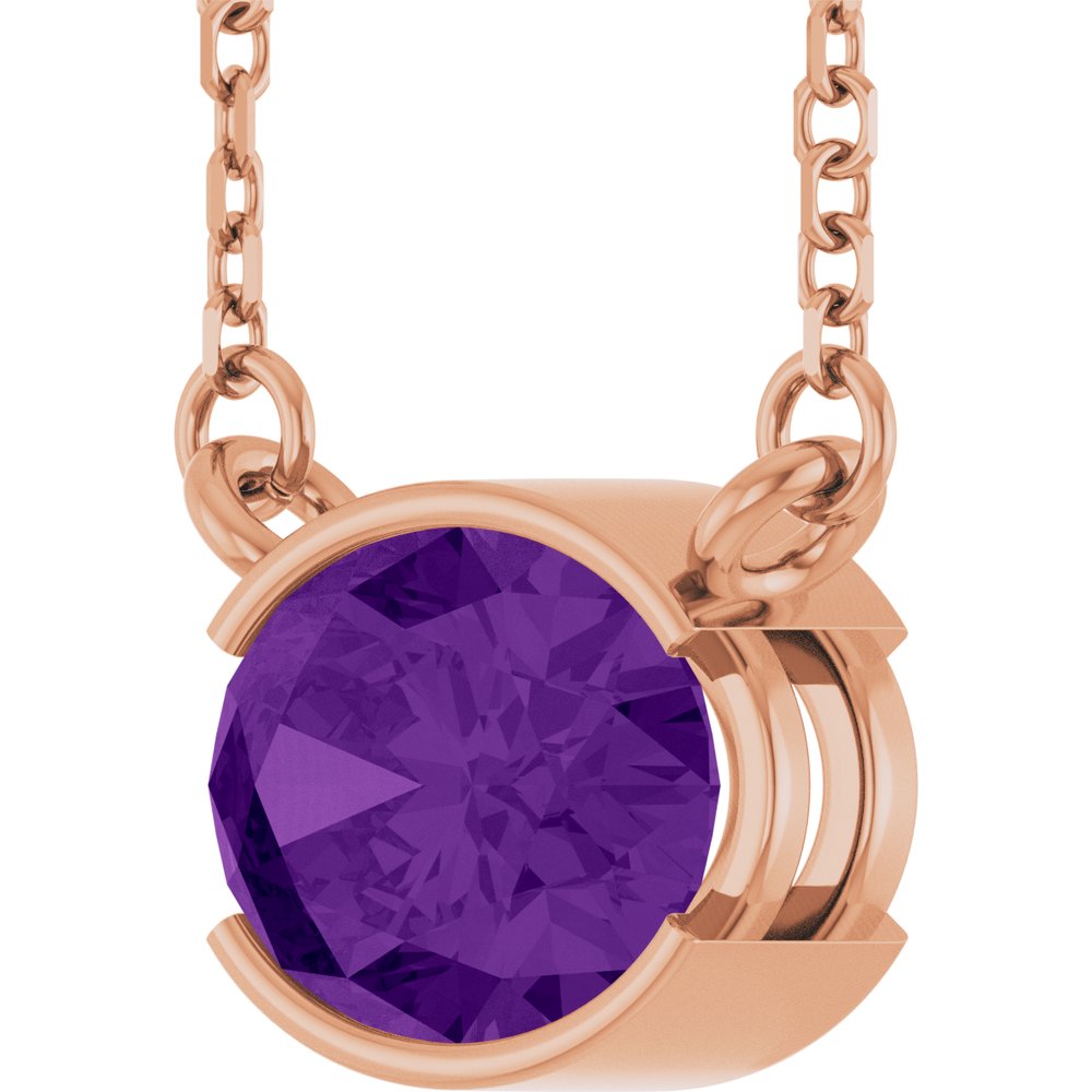 Open Bezel Gemstone Necklace