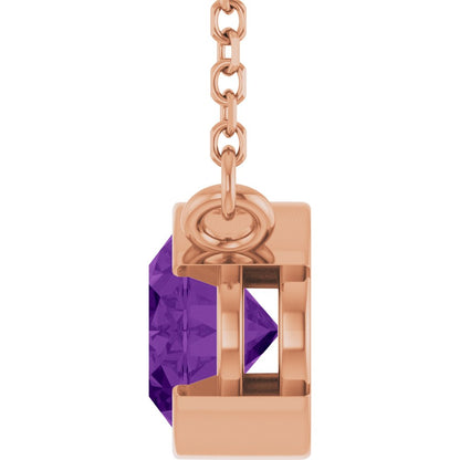 Open Bezel Gemstone Necklace