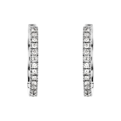 Diamond Huggies in White Gold
