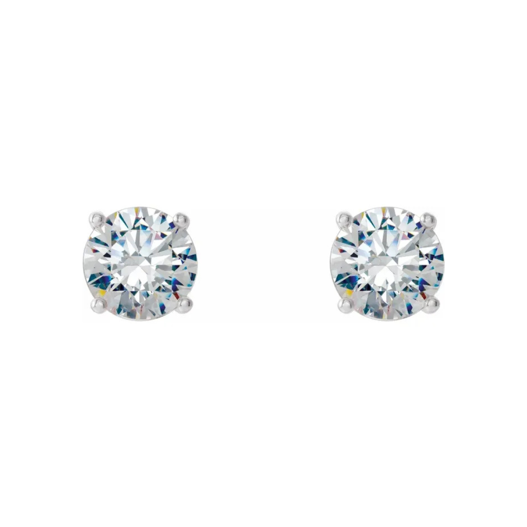 Four Prong Martini Diamond Studs