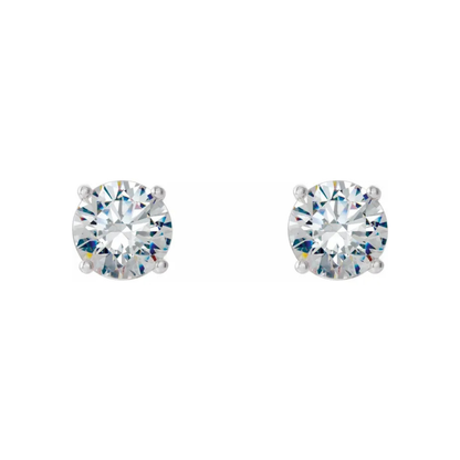 Four Prong Martini Diamond Studs