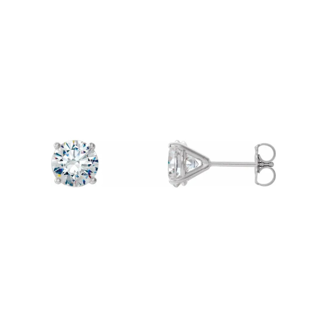 Four Prong Martini Diamond Studs