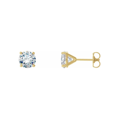 Four Prong Martini Diamond Studs