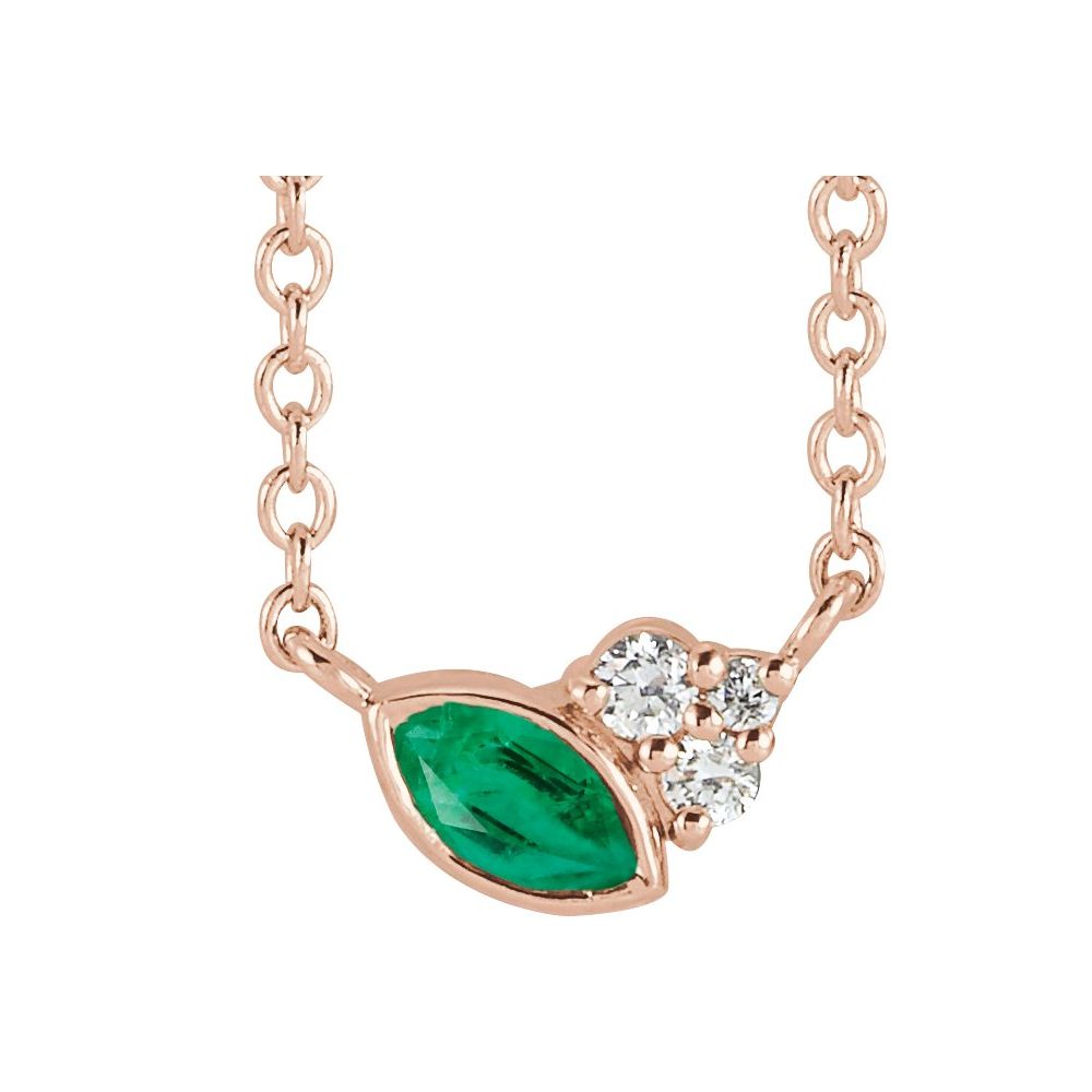 Offset Marquise Pendant