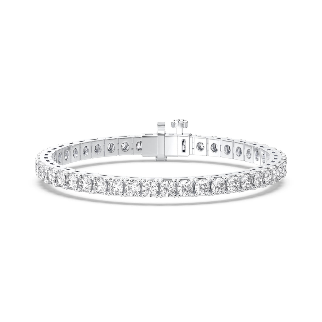 Round Diamond Tennis Bracelet in White Gold