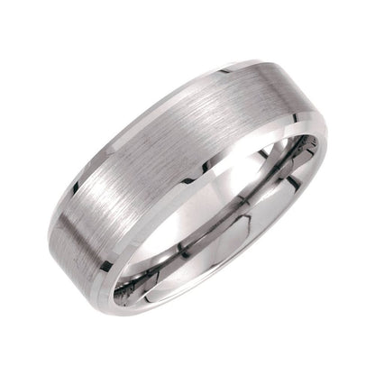 Tungsten Beveled Edge Band