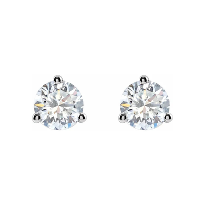 Three Prong Martini Diamond Studs
