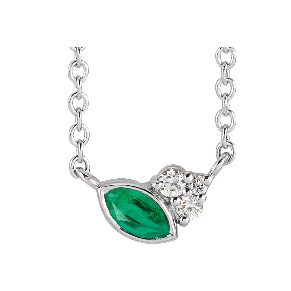 Offset Marquise Pendant