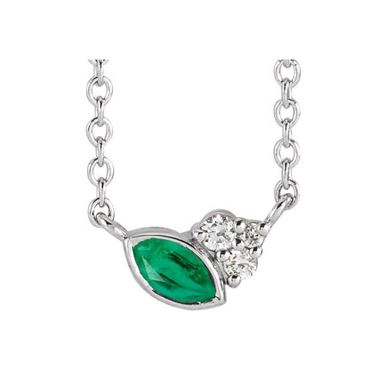 Offset Marquise Pendant