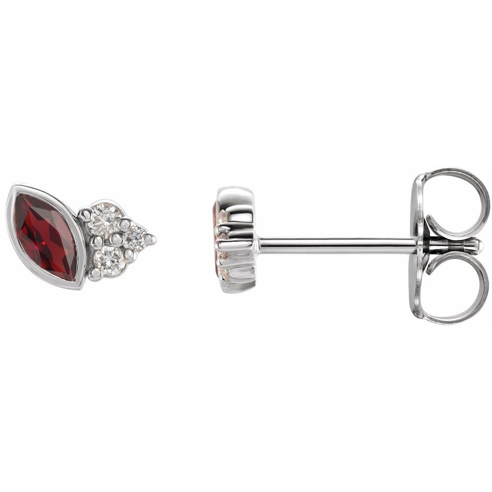 Offset Marquise Studs