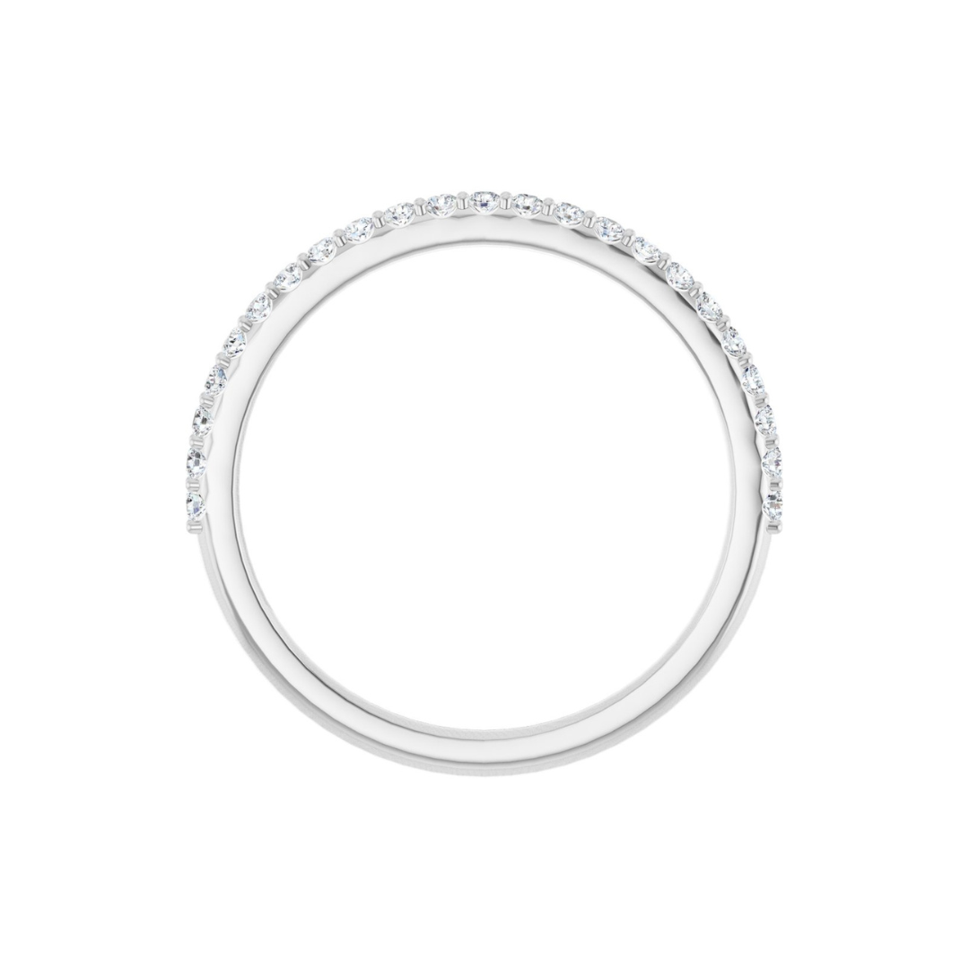 Diamond Band in White Gold on a white background