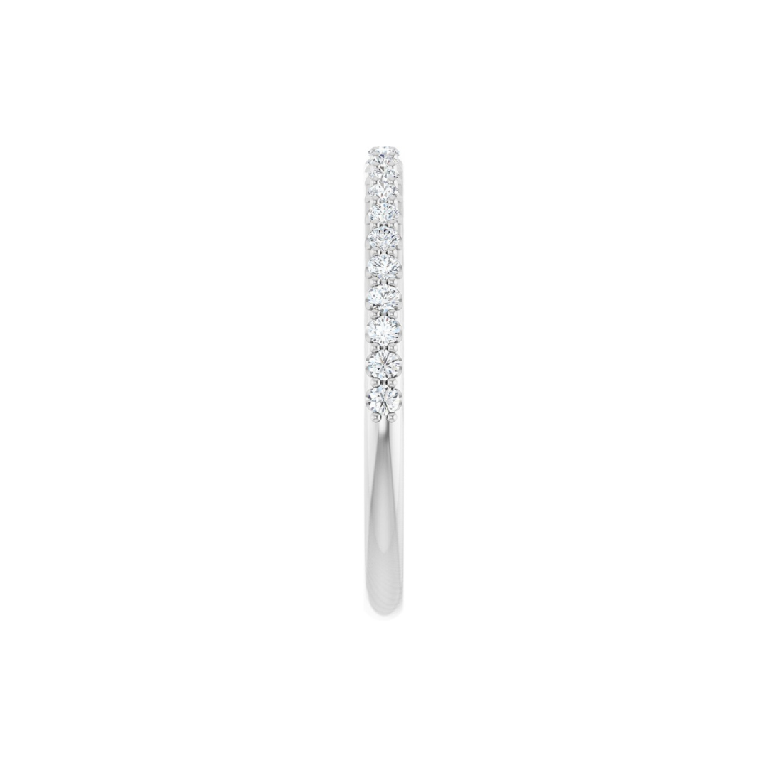 Diamond Band in White Gold on a white background