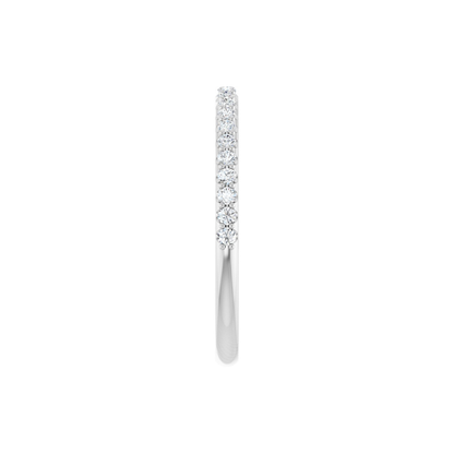 Diamond Band in White Gold on a white background