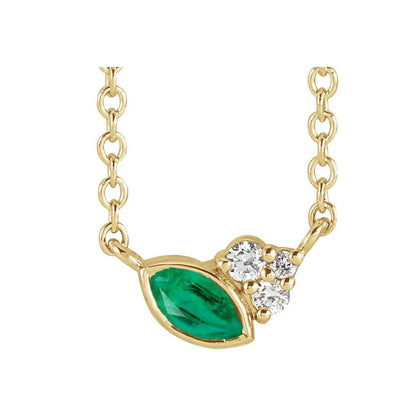 Offset Marquise Pendant