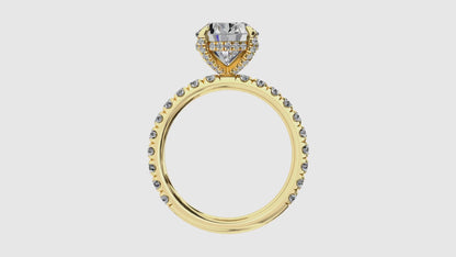Classic Ring Hidden Halo With Diamond Prongs